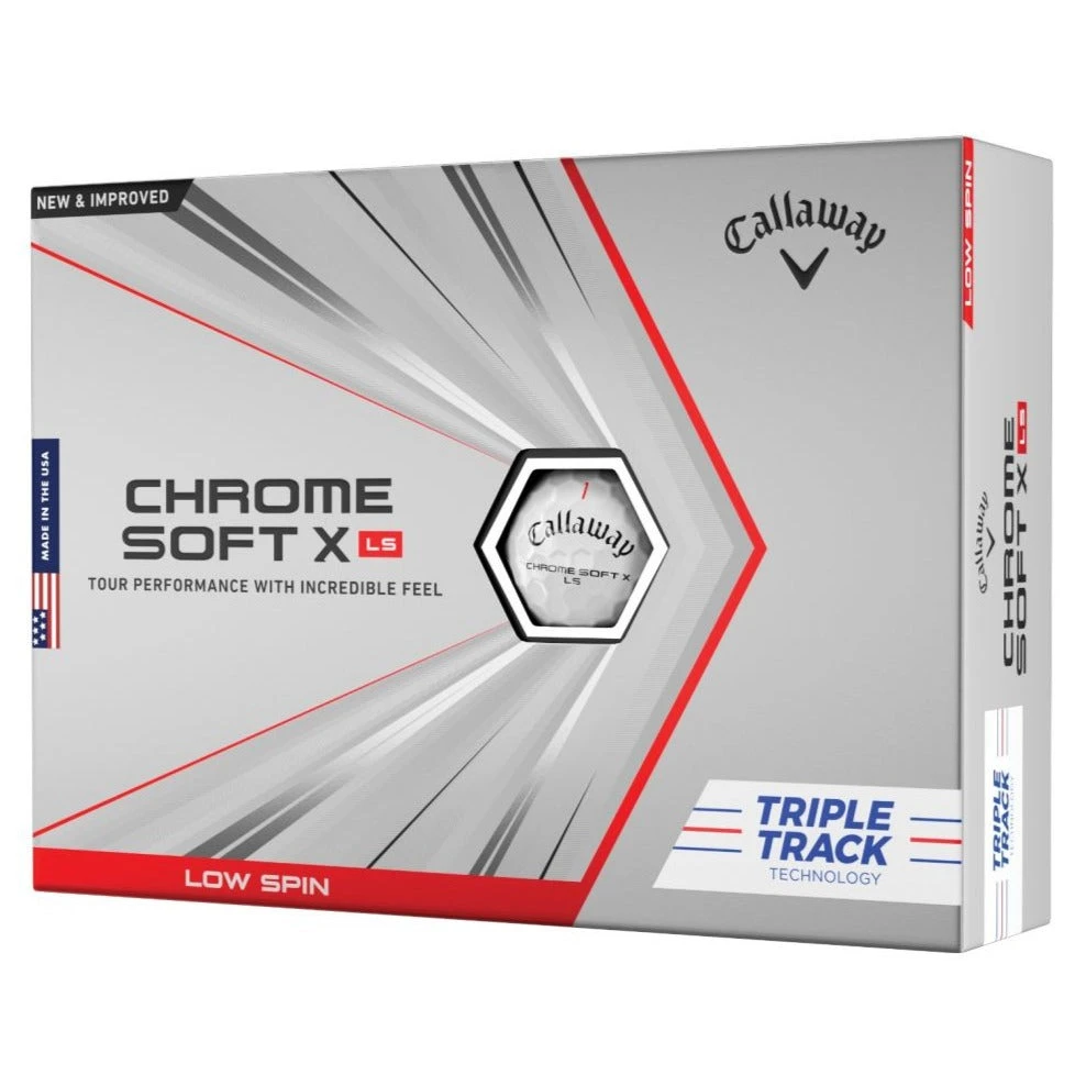 Callaway Chrome Soft X LS Triple Track Balls | White 3 Callaway Chrome Soft X LS Triple Track Balls | White