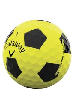 Callaway Chrome Soft Truvis Golf Balls | Yellow/Black -Elite Golf Gear Shop Callaway Chrome Soft Truvis Golf Balls Yellow 154