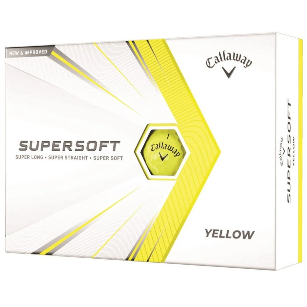 Callaway 2021 Supersoft Golf Balls | Yellow 3 Callaway 2021 Supersoft Golf Balls | Yellow