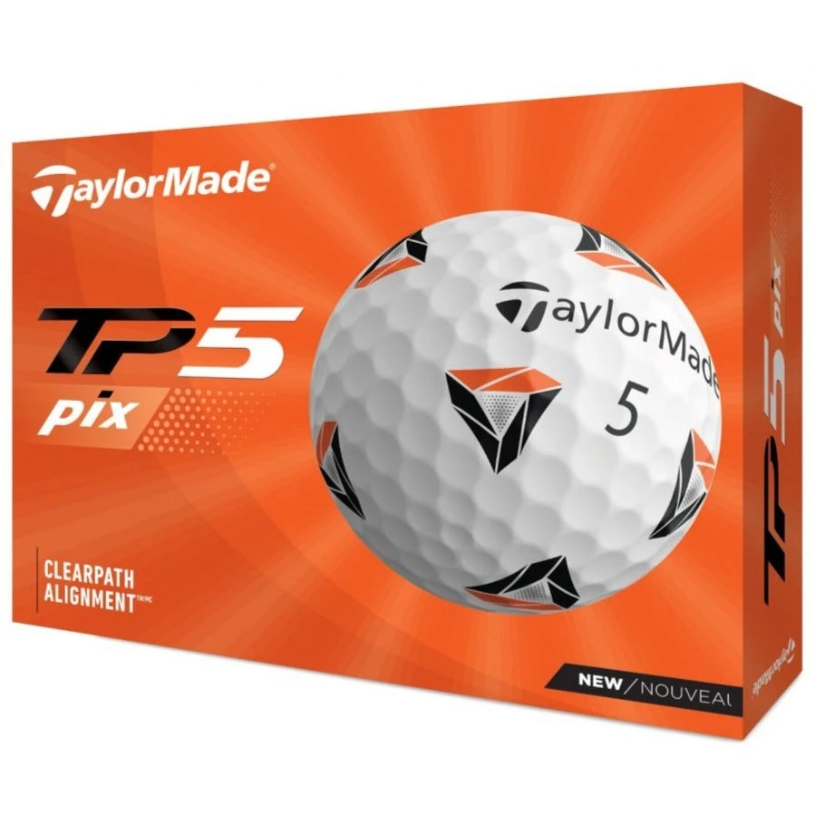 TaylorMade TP5 Pix Golf Balls | White 3 TaylorMade TP5 Pix Golf Balls | White