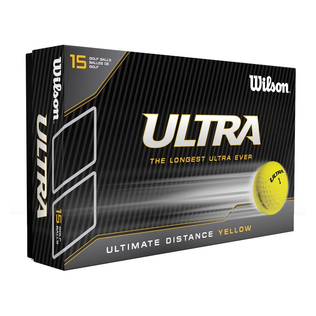 Wilson Ultra Ultimate Distance Golf Balls | Yellow 3 Wilson Ultra Ultimate Distance Golf Balls | Yellow